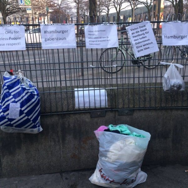 Gabenzaun für Obdachlose