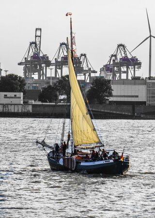 Die Peking (ein Viermaster) ist wieder in Hamburg